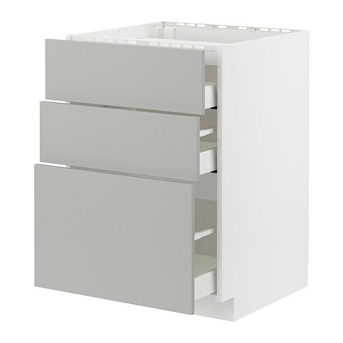 METOD/MAXIMERA base cab f hob/3 fronts/3 drawers