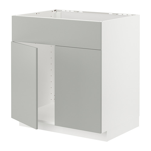 METOD base cabinet f sink w 2 doors/front