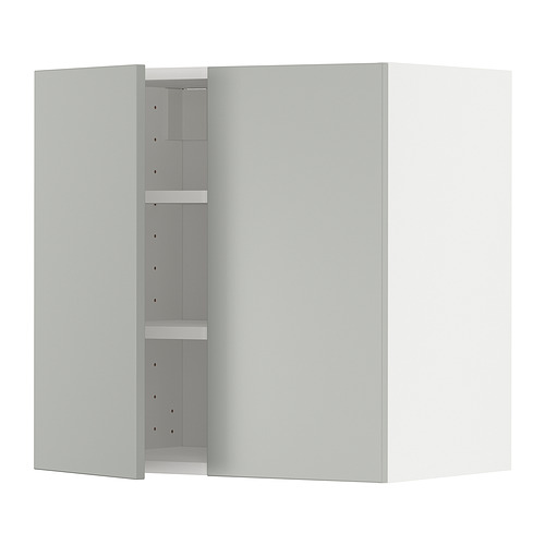 METOD wall cabinet with shelves/2 doors