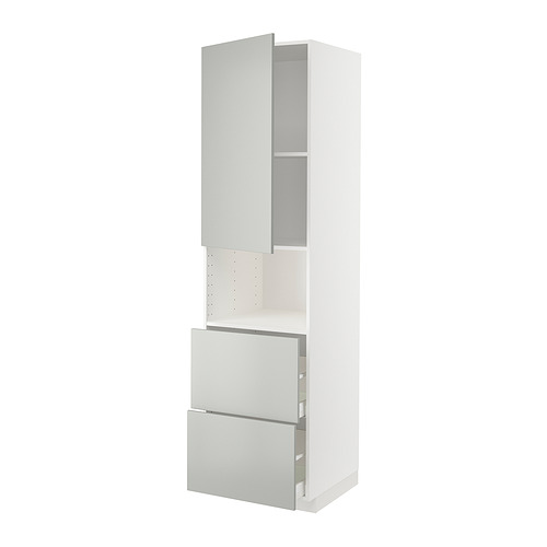 METOD/MAXIMERA hi cab f micro w door/2 drawers