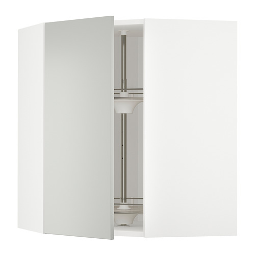 METOD corner wall cabinet with carousel
