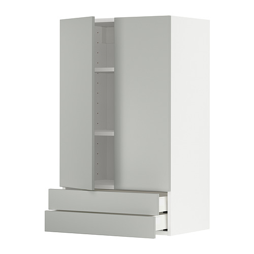 METOD/MAXIMERA wall cabinet w 2 doors/2 drawers
