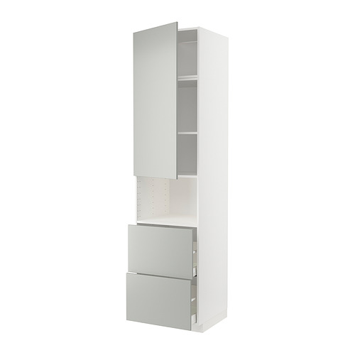 METOD/MAXIMERA hi cab f micro w door/2 drawers