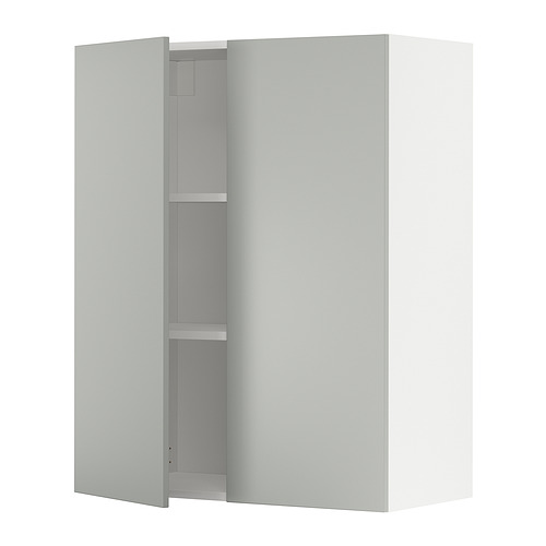 METOD wall cabinet with shelves/2 doors