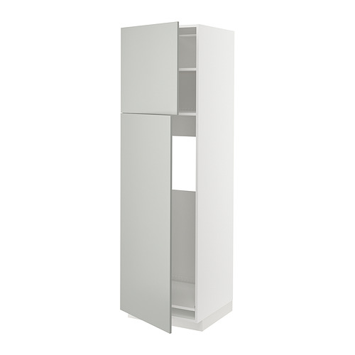 METOD high cabinet for fridge w 2 doors
