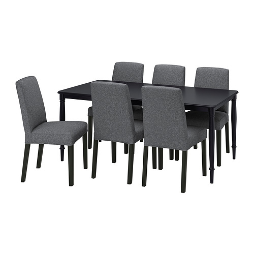 DANDERYD/BERGMUND, table and 6 chairs