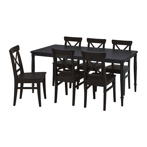 DANDERYD/INGOLF, table and 6 chairs