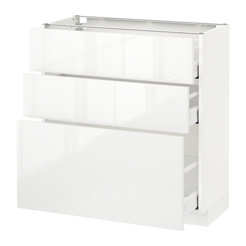 METOD/MAXIMERA base cabinet with 3 drawers