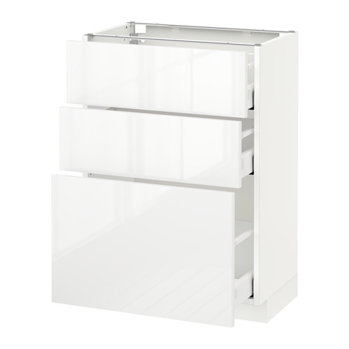 METOD/MAXIMERA base cabinet with 3 drawers