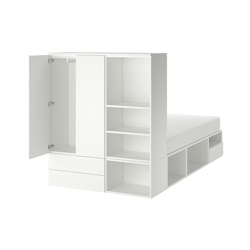 PLATSA, bed frame with 2 door+3 drawers