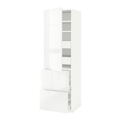METOD/MAXIMERA hi cab w shlvs/4 drawers/dr/2 frnts