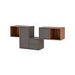 Dark grey/walnut effect