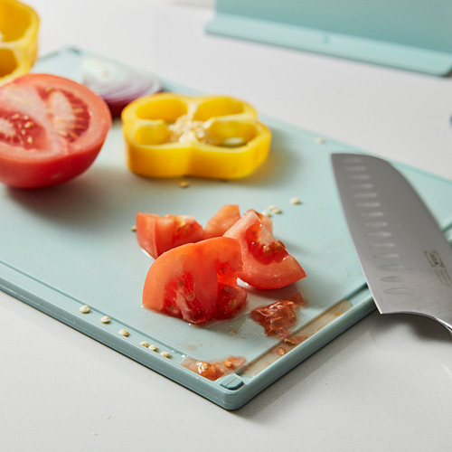 GUMMIHAJ, holder with 3 chopping boards