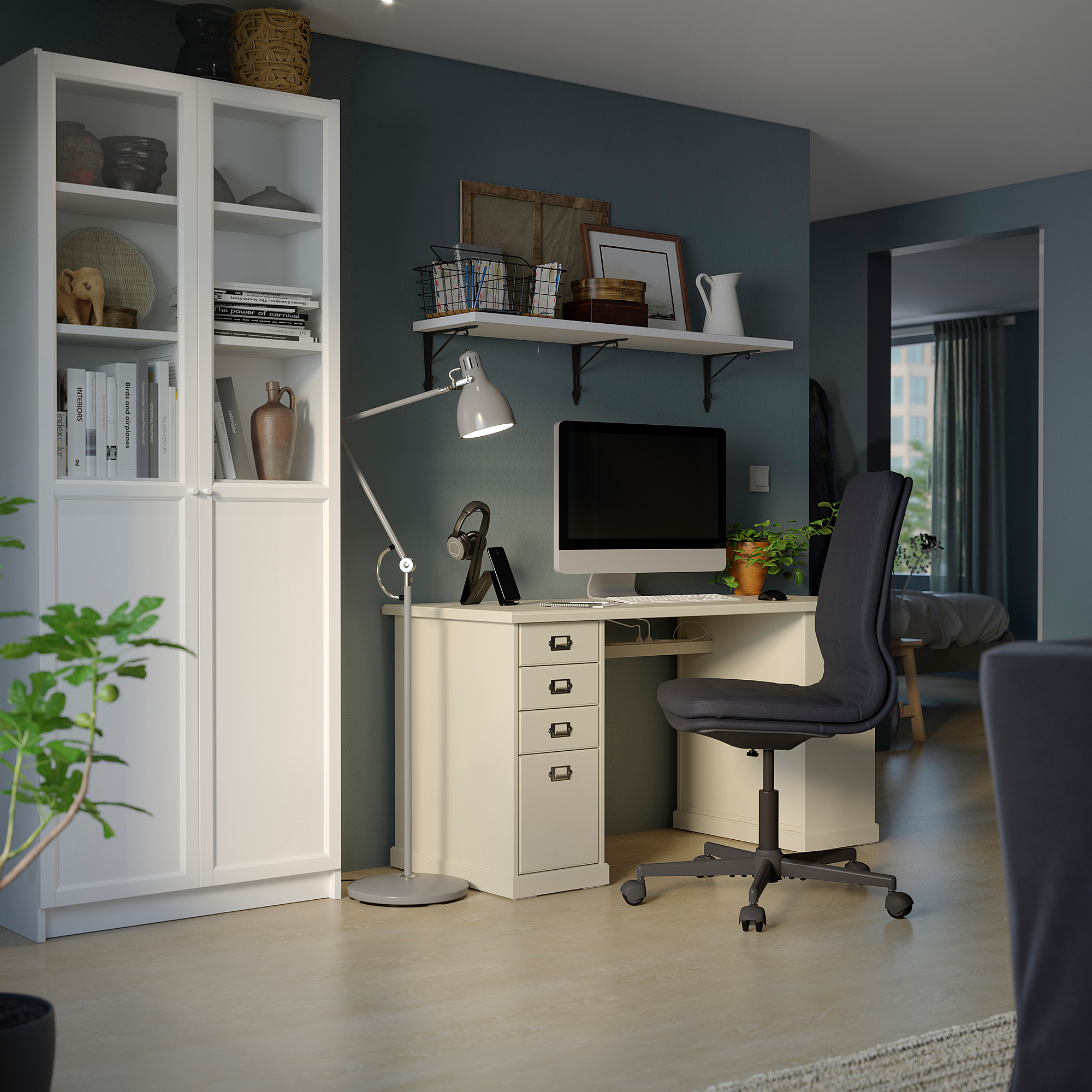 IKEAイケアデスクAMLIDEN＋OLOV DELAKTIG chaise with armrest (292.599.23) - reviews, price