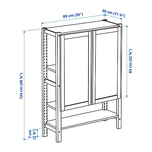 IVAR shelving unit with doors