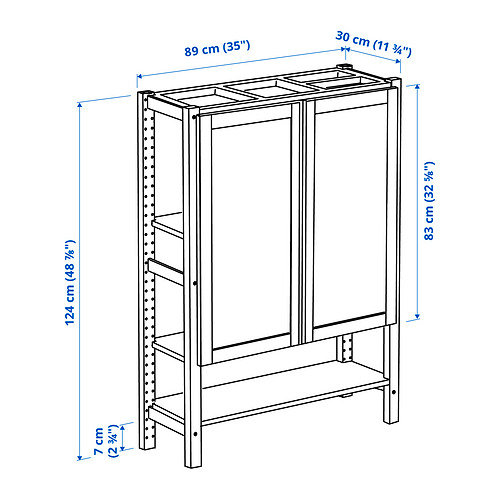 IVAR shelving unit with doors