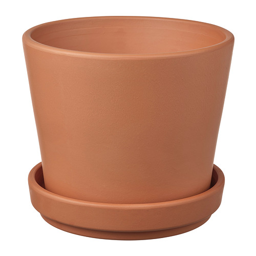 BRUNBÄR, plant pot with saucer