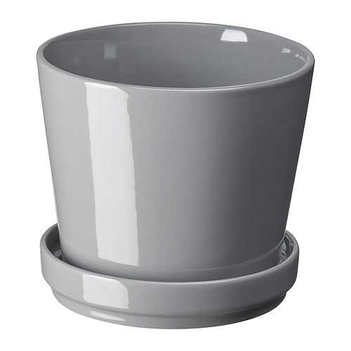 CITRUSFRUKT, plant pot with saucer