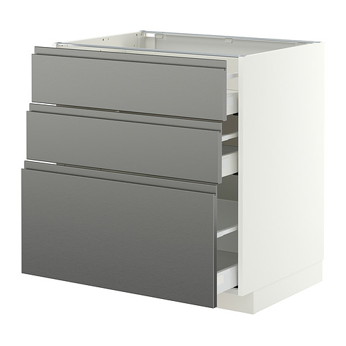 METOD/MAXIMERA base cabinet with 3 drawers
