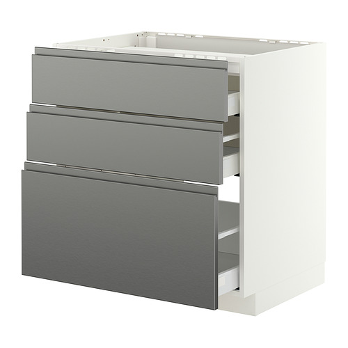 METOD/MAXIMERA base cab f hob/3 fronts/3 drawers