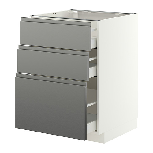 METOD/MAXIMERA base cabinet with 3 drawers