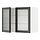 METOD, wall cabinet w shelves/2 glass drs