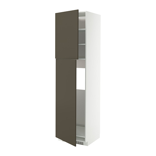 METOD high cabinet for fridge w 2 doors