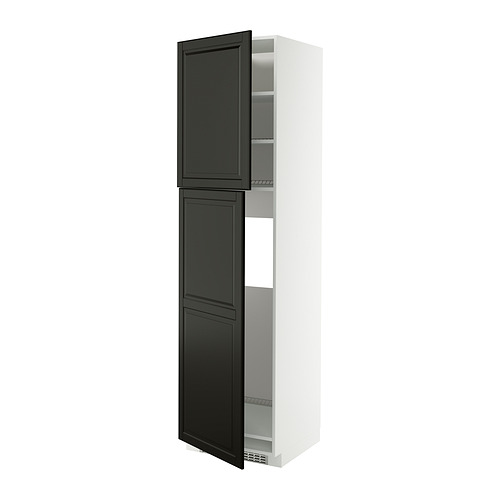 METOD high cabinet for fridge w 2 doors