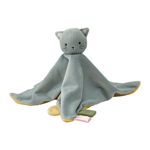 GULDVÄVARE, comfort blanket with soft toy