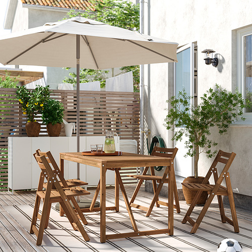 NÄMMARÖ, table+4 folding chairs, outdoor