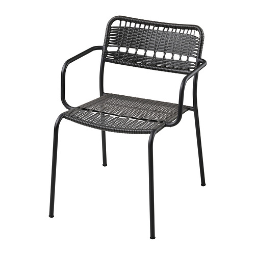 LÄCKÖ, chair with armrests, outdoor