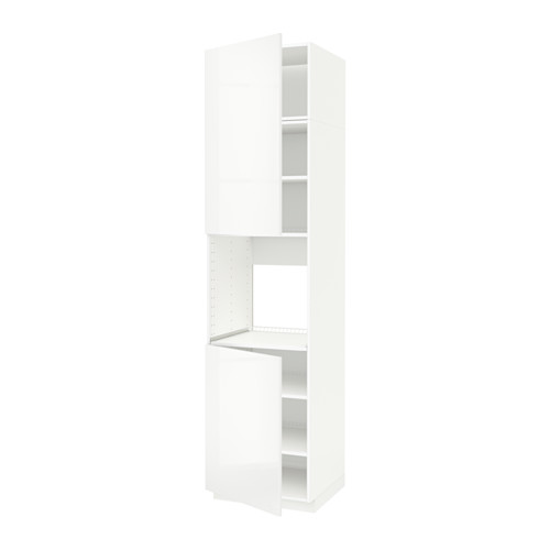 METOD high cab f oven w 2 doors/shelves