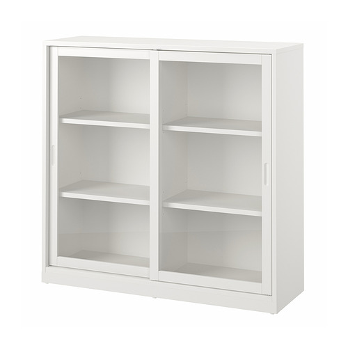 TONSTAD, cabinet with sliding glass doors