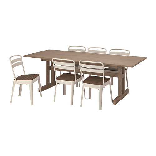 KLIMPFJÄLL/NORRMANSÖ table and 6 chairs