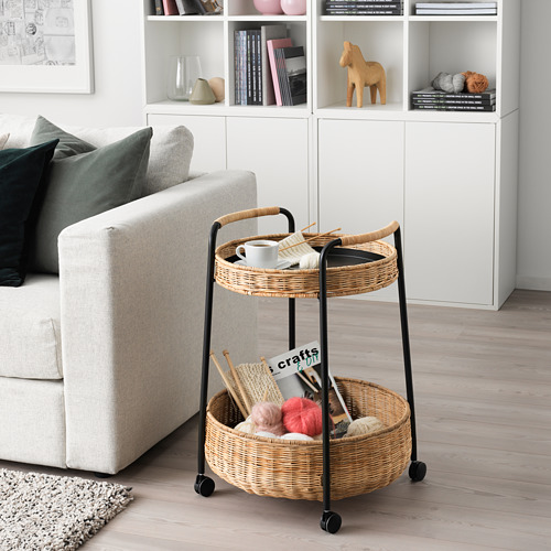 LUBBAN, trolley table with storage