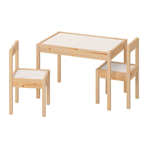 LÄTT, children's table with 2 chairs