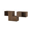 With 2 drawers/walnut effect