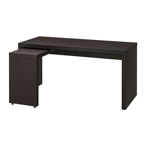 MALM, desk with pull-out panel