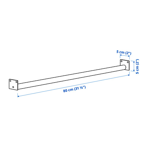 MITTZON clothes rail for frame w castors