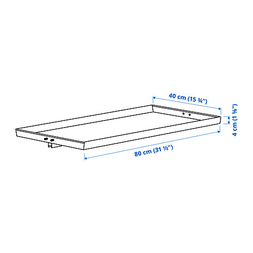 MITTZON display shelf for frame w castors