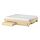 GLAMBERGET, bed frame with storage and mattress