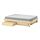 GLAMBERGET, bed frame with storage and mattress