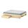 GLAMBERGET, bed frame with storage and mattress