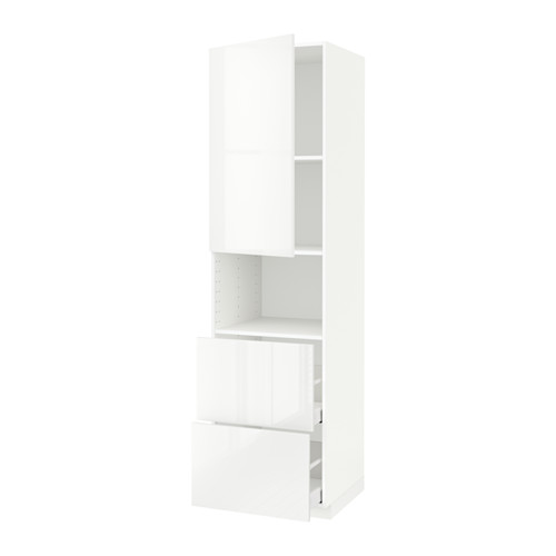 METOD/MAXIMERA hi cab f micro w door/2 drawers