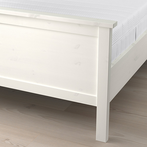 HEMNES, rúmgrind með dýnu