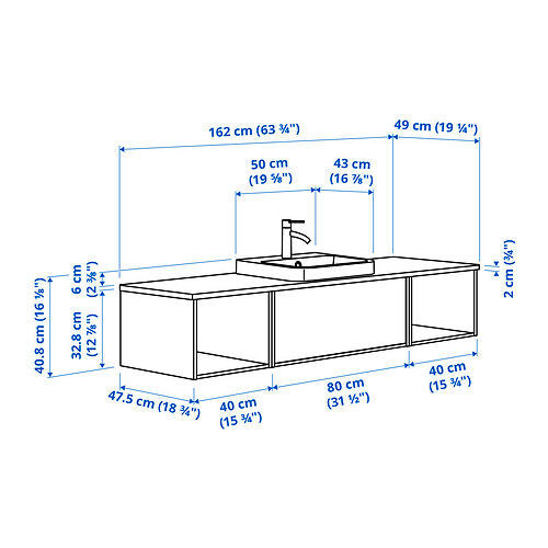 ÄNGSJÖN/BACKSJÖN wash-stand/wash-basins/taps