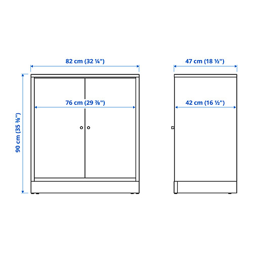 TONSTAD skápur með hurðum