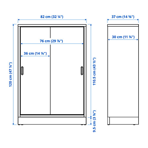 TONSTAD cabinet with sliding doors