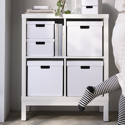 FJÄDERHARV, storage box with lid