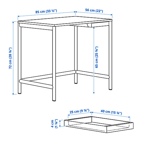 ENKROKEN/LOBERGET, desk and chair